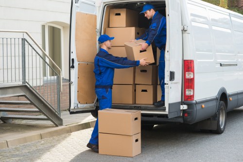 Van loaded securely with wrapped furniture and protected belongings
