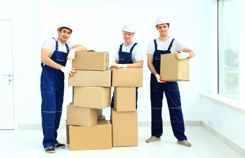 Removal team preparing a move in a Bloomsbury street
