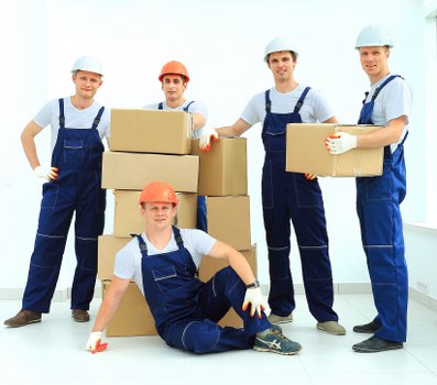 Local team collecting furniture in central Bloomsbury