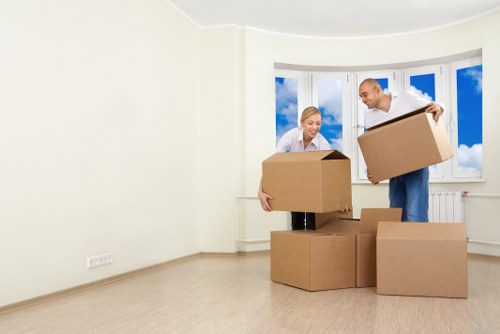 Checklist and packing setup for a local removals job