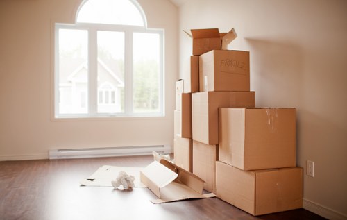 Van loading furniture and boxes for a Bloomsbury home or office move