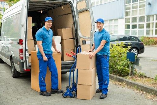 Professional movers handling a residential move near Bloomsbury